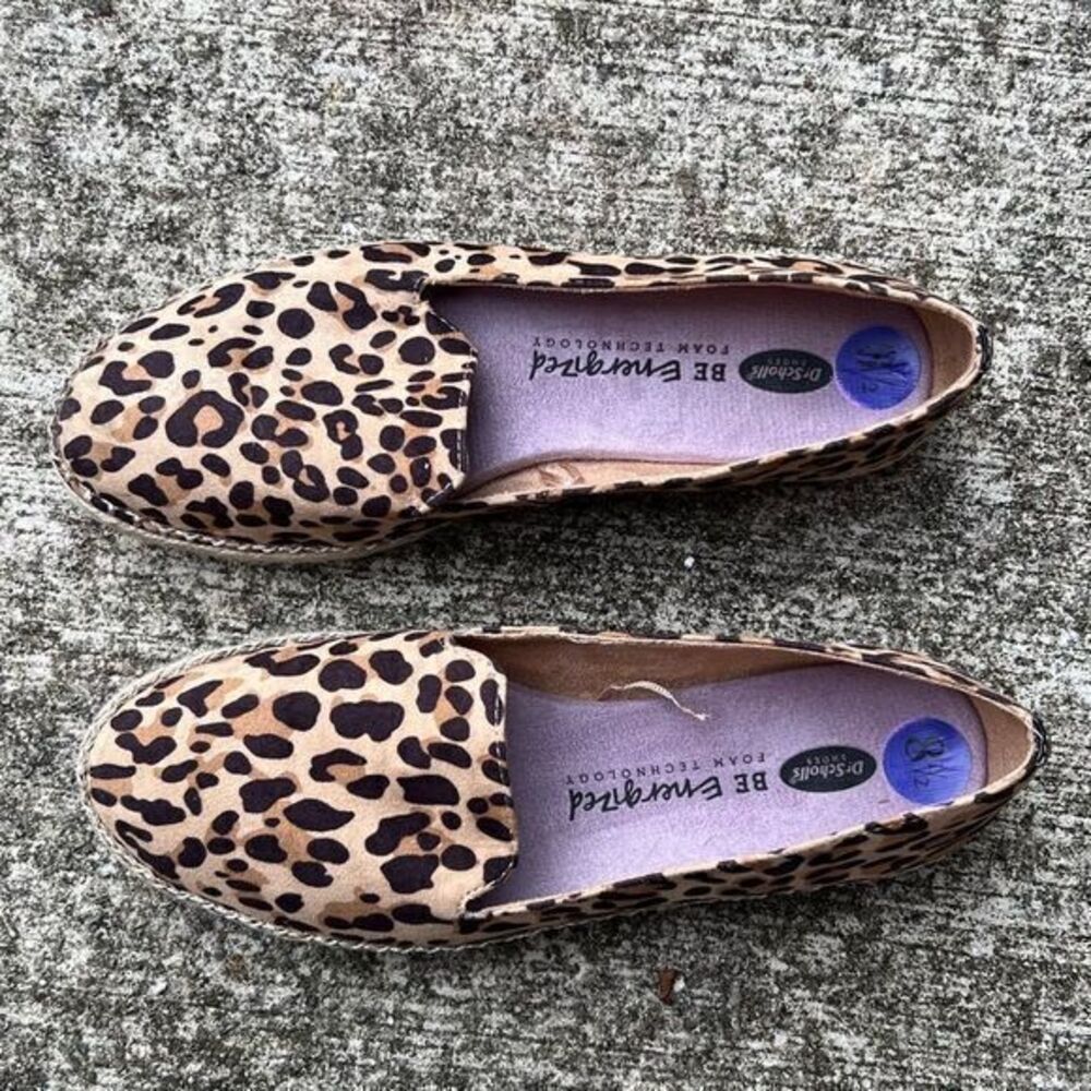 Dr. Scholl's Find Me Loafer Espadrilles Leopard Print Tan‎ Black Size 8.5 - Picture 4 of 7